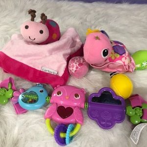 Infantino Turtle Toy, Stroller Toy and Snuggle Blanket